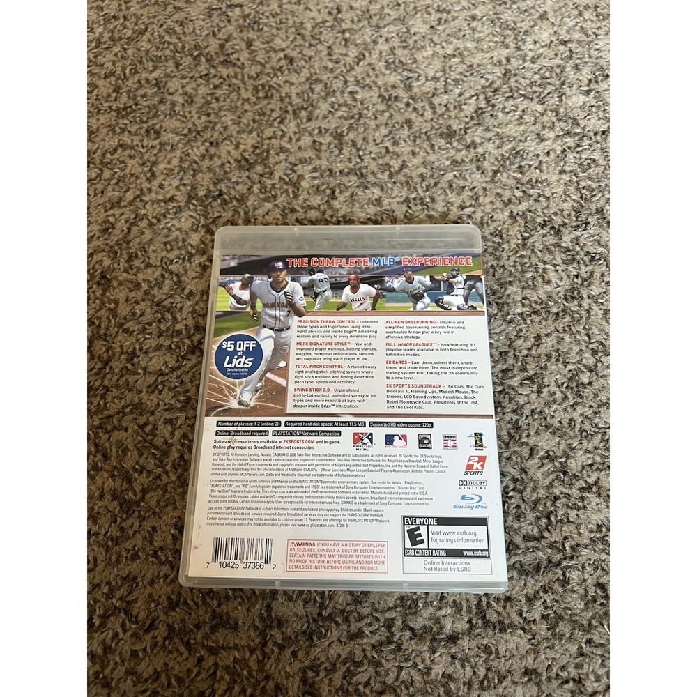 Major League Baseball 2K8 (Sony PlayStation‎ 3, 2008) - Complete - Picture 2 of 4